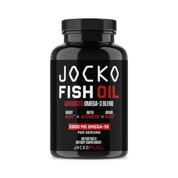 Jocko Fuel Omega 3 Fish Oil Supplement 2000mg - Burpless Fatty Acid Supplement, Wild Caught, Powerful Antioxidant with Astaxanthin (60 Capsules) Jocko Fuel buy supplements canada