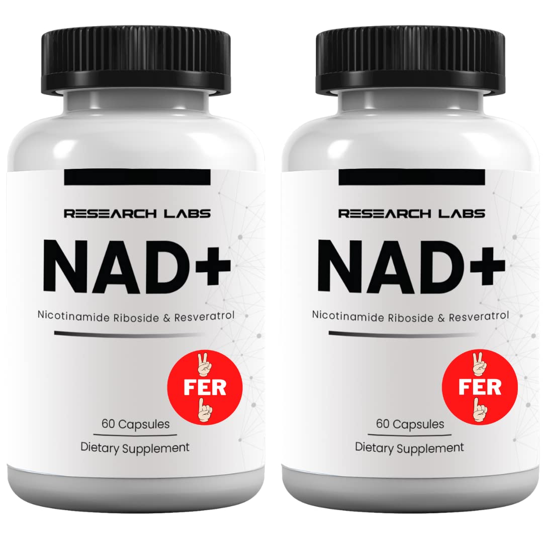 Research Labs NAD+ Supplement 2 for 1 Ad. Proprietary Formula w/Patent Pending RiboYOUNG™. NRF2 Activator, Nicotinamide Riboside, Quercetin, Resveratrol, Betaine. True NAD Supplement Anti Aging… Research Labs buy supplements canada
