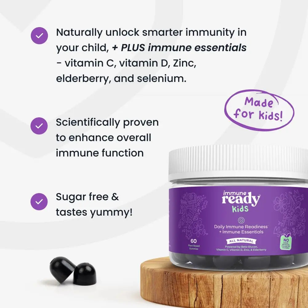 Immune Ready™ Kids Multivitamin Gummies – Mixed Berry Flavor – Sugar-Free Daily Kids Immune Support with Beta Glucan, Elderberry Immune Ready buy supplements canada