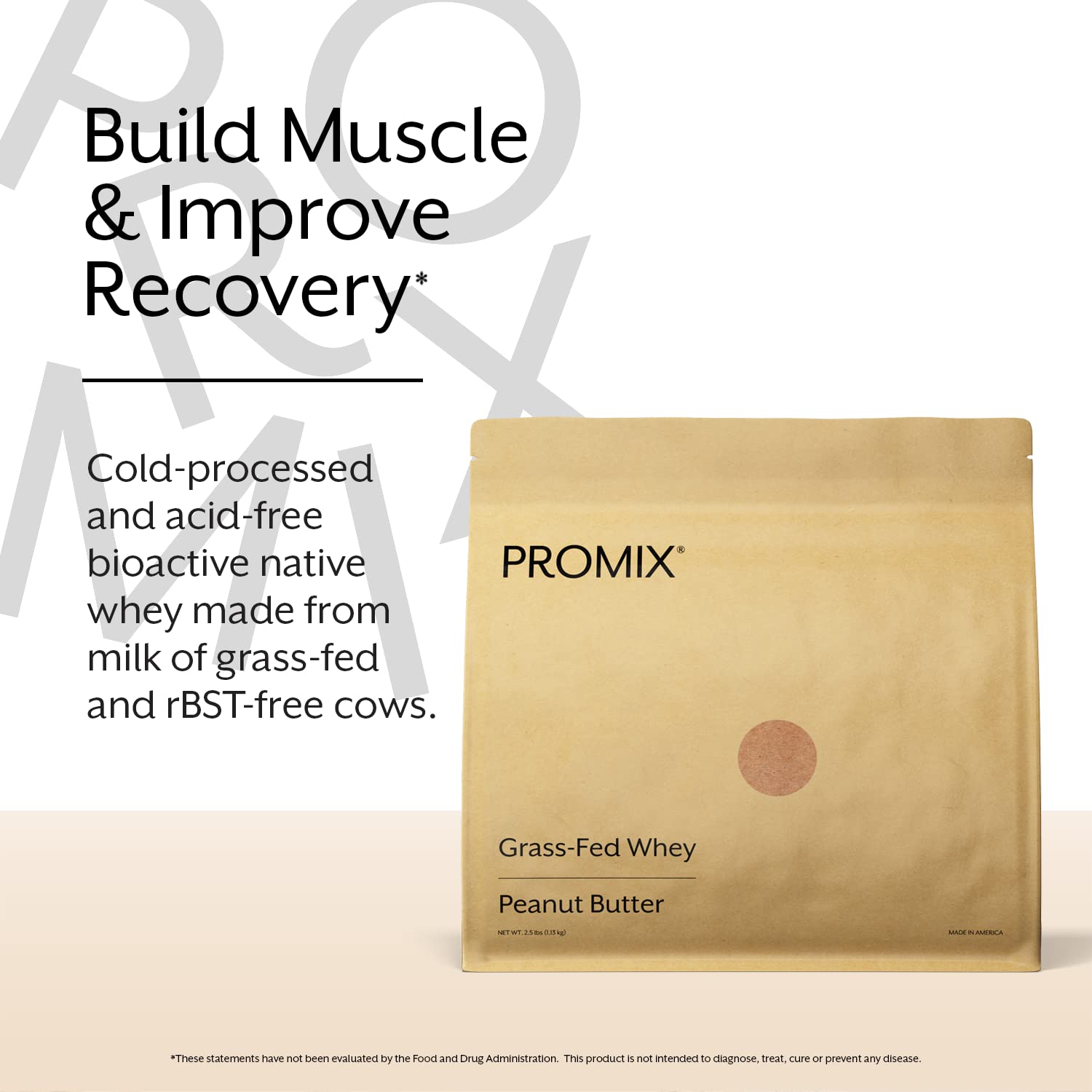 Promix Whey Protein Powder, Peanut Butter - 2.5lb Bulk - Grass-Fed & 100% All Natural ProMix Nutrition buy supplements canada