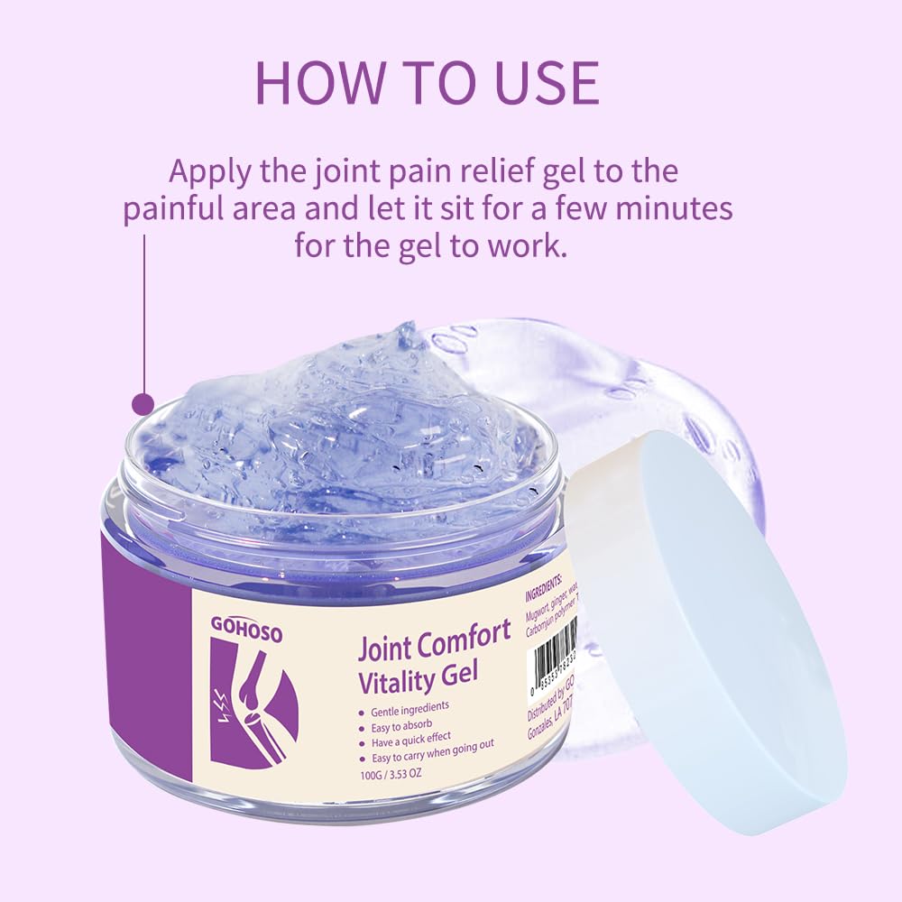 Joint Purple Gel, Cooling Massage Cream with Turmeric for Back, Neck, Joints & Muscles – Hydrating Gel for Active Lifestyles ENVISHA buy supplements canada