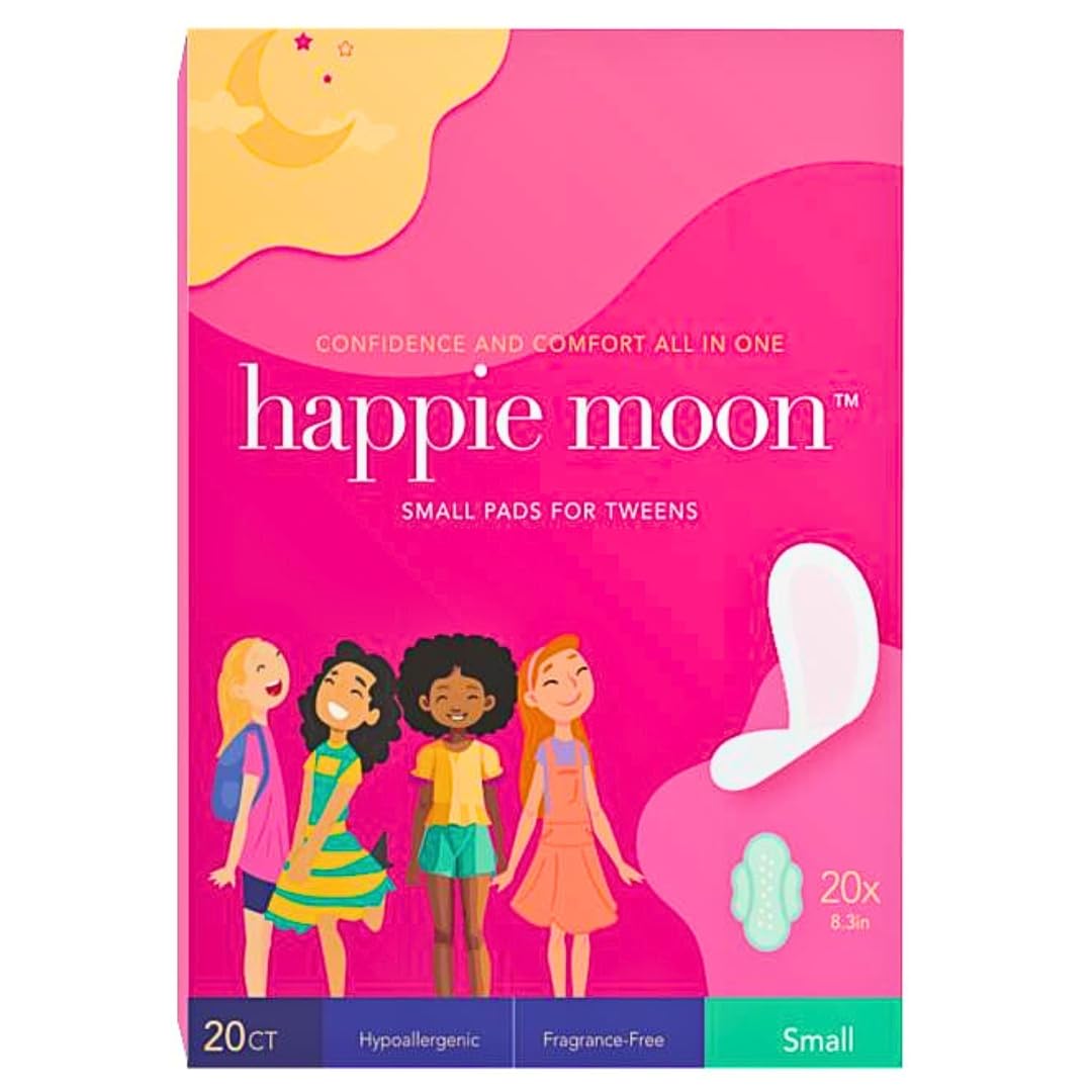 happie moon Tween and Teen Pads | Small Organic Cotton Cover Period Pads | Ultra Thin Cotton Pads Happie Moon buy supplements canada