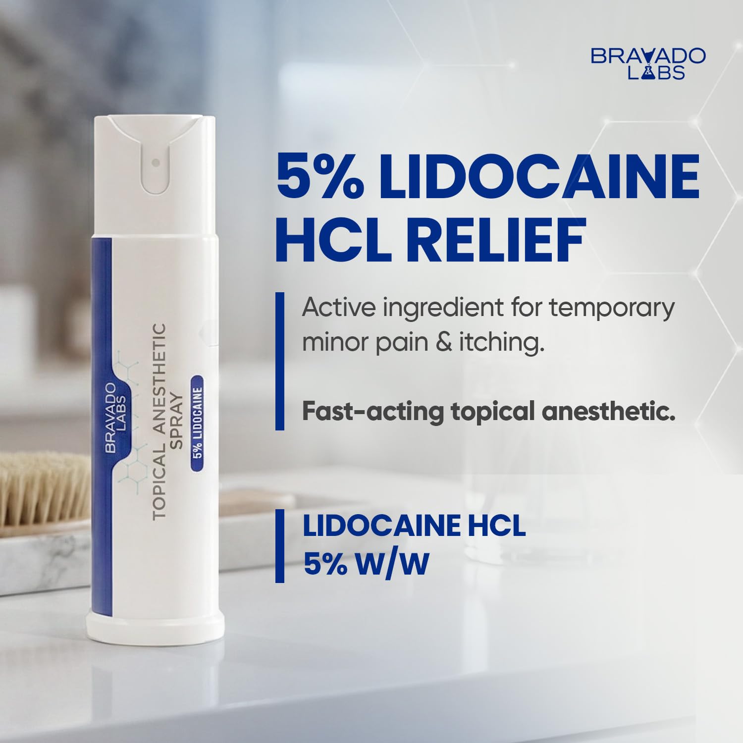 Bravado Labs 5% Lidocaine Spray Pain Relief - Maximum Strength Numbing Spray with Arnica & Emu Oil - Topical Anesthetic for Burns, Pain & Itch Relief - 1oz Bravado Labs buy supplements canada