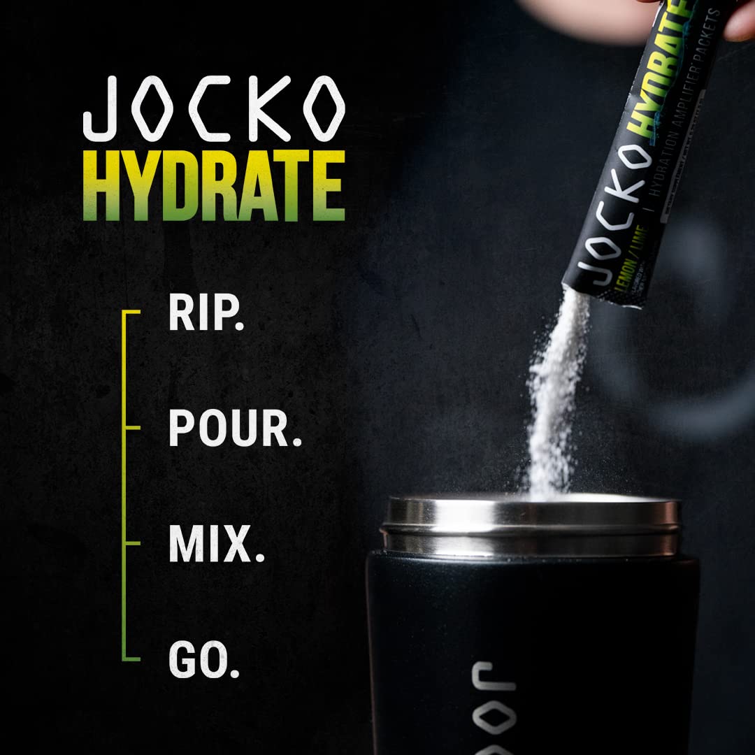 Jocko Fuel Packets Low Sugar - Hydration Amplifier Packets for Recovery, Dehydration, & Exercise - with Vitamins B6, B12 & C (16 Packets) Lemon Lime Jocko Fuel buy supplements canada