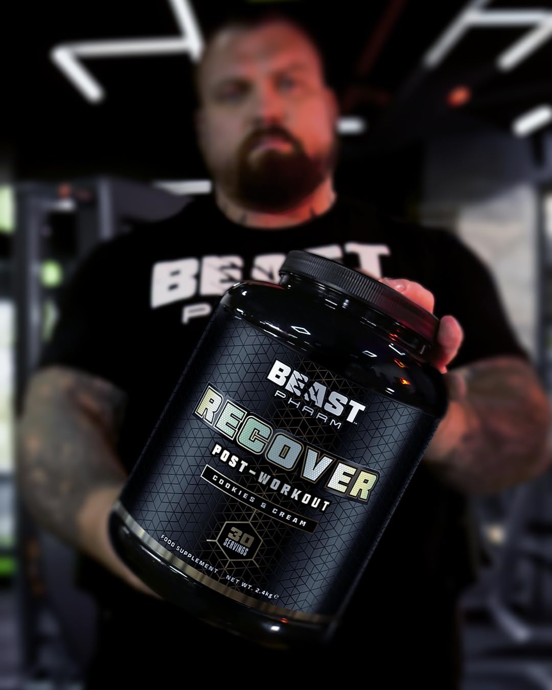 Beast Pharm | Recover Whey Protein Powder | 2.4kg/30 Servings | Cookies & Cream Beast Pharm buy supplements canada