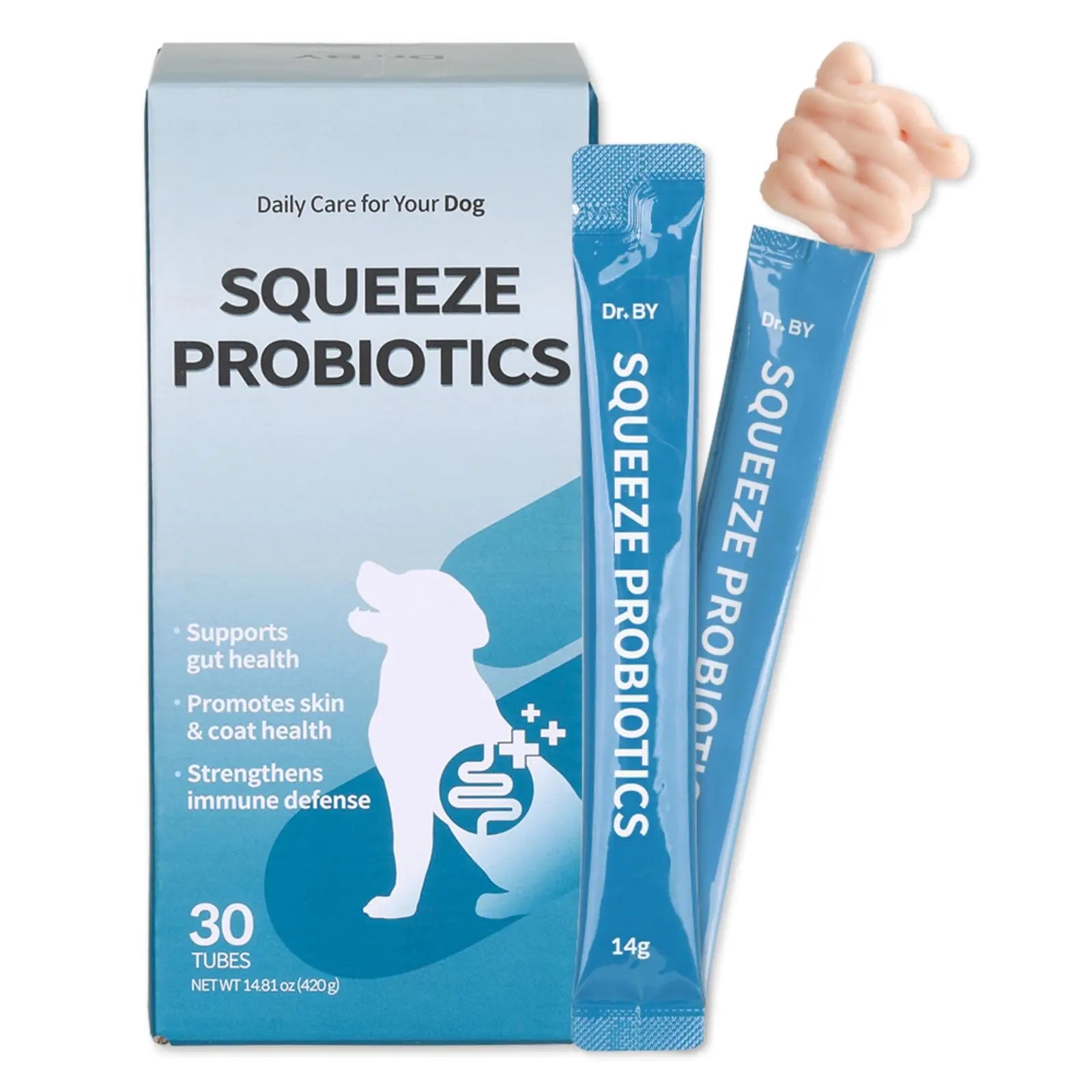 Doctor By Squeeze Probiotics for Dogs Gut Health Immunity Skin&Allergy Care Diarrhea Relief Digestive Stomach Support with L. crispatus KT-11 Lickable Paste Formula Individually Packaged, Chicken Doctor By buy supplements canada