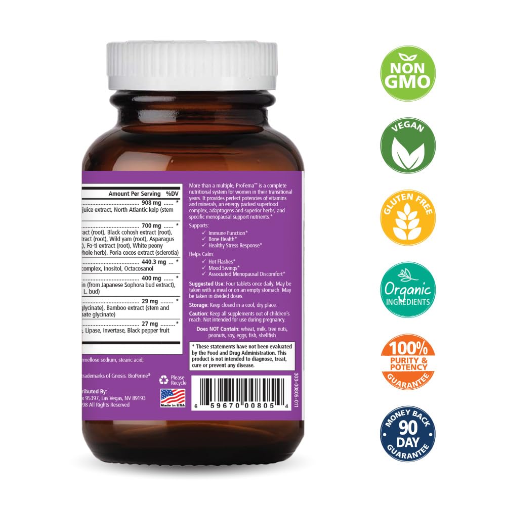 Pure Essence Labs ProFema - Multivitamin for Women - Natural Menopause Relief Supplement - Promotes Hormone Balance, Reduces Hot Flashes, Mood Swings, Night Sweats (60 Capsules) PURE ESSENCE LABS buy supplements canada
