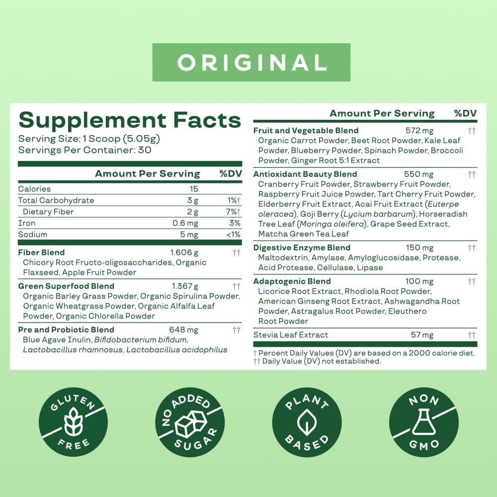 Bloom Nutrition Greens and Superfoods Powder for Digestive Health, Greens Powder Bloom Nutrition buy supplements canada