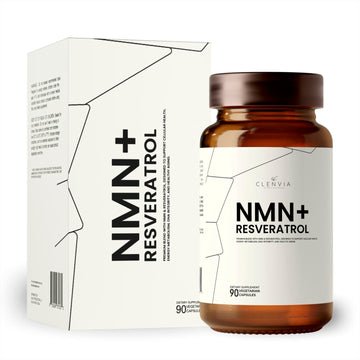 CLENVIA Premium NMN Supplement with Resveratrol – High Potency NAD+ Support Formula – >99.7% Purity – Third-Party Tested – Made in USA – 500mg Nicotinamide + 100mg Resveratrol – 90 Capsules CLENVIA buy supplements canada