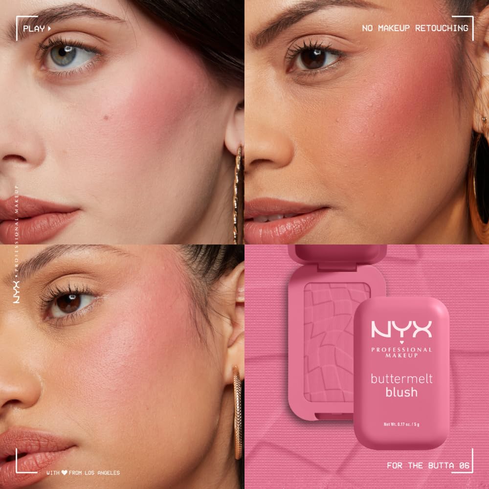 NYX PROFESSIONAL MAKEUP Buttermelt Powder Blush, Fade and Transfer-Resistant Blush, Up to 12HR Make Up Wear, Vegan Formula - For The Butta NYX PROFESSIONAL MAKEUP buy supplements canada