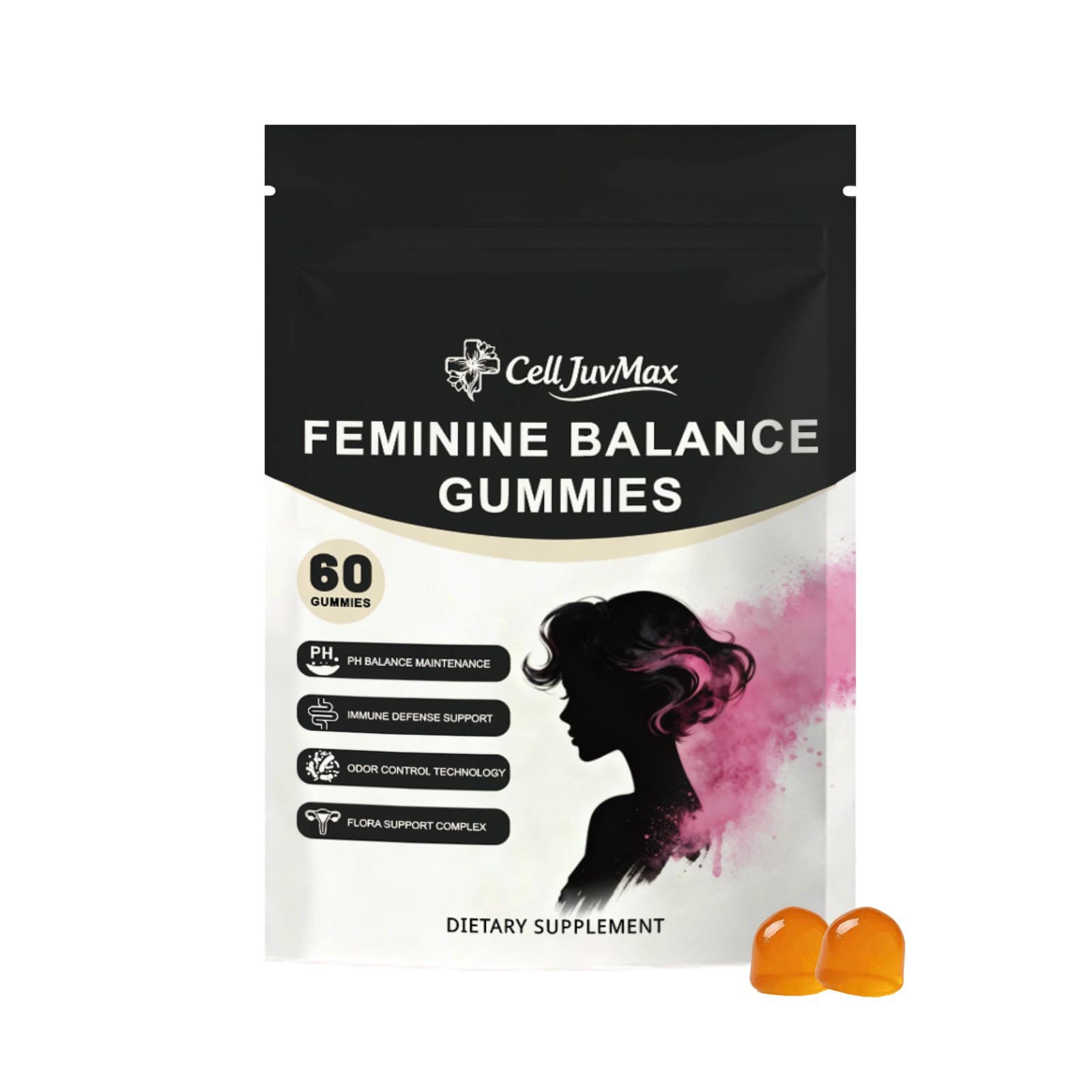 YFDSRF Feminine Balance Probiotic Gummies for Women - with Hawaiian Pineapple, pH Balance Support, Healthy Odor & Flora, Vaginal & Immune Health, Vegan Dietary Supplement - 60 Gummies (1) YFDSRF buy supplements canada