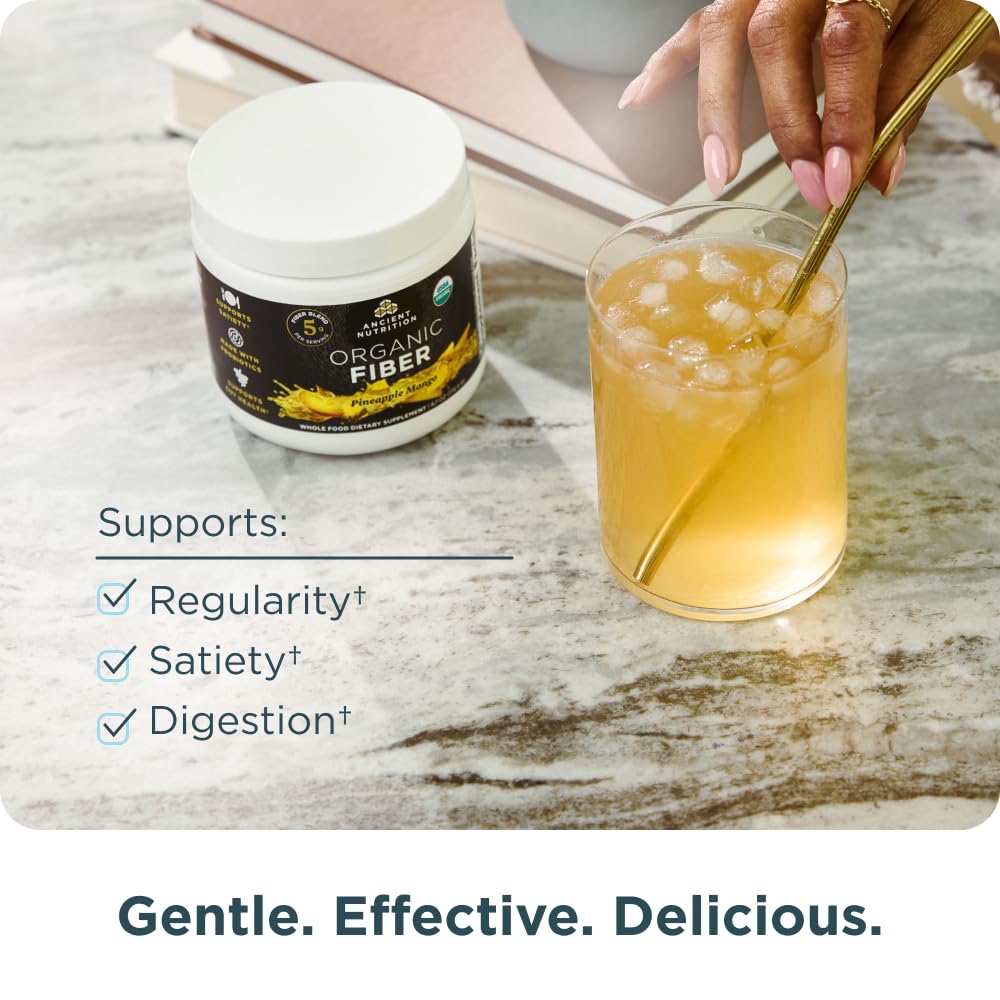 Ancient Nutrition Organic Fiber Powder, Pineapple Mango, Soluble Fiber from Acacia & Konjac Root, Supports Digestive Health, Reduces Bloating, 6.4 oz Ancient Nutrition buy supplements canada