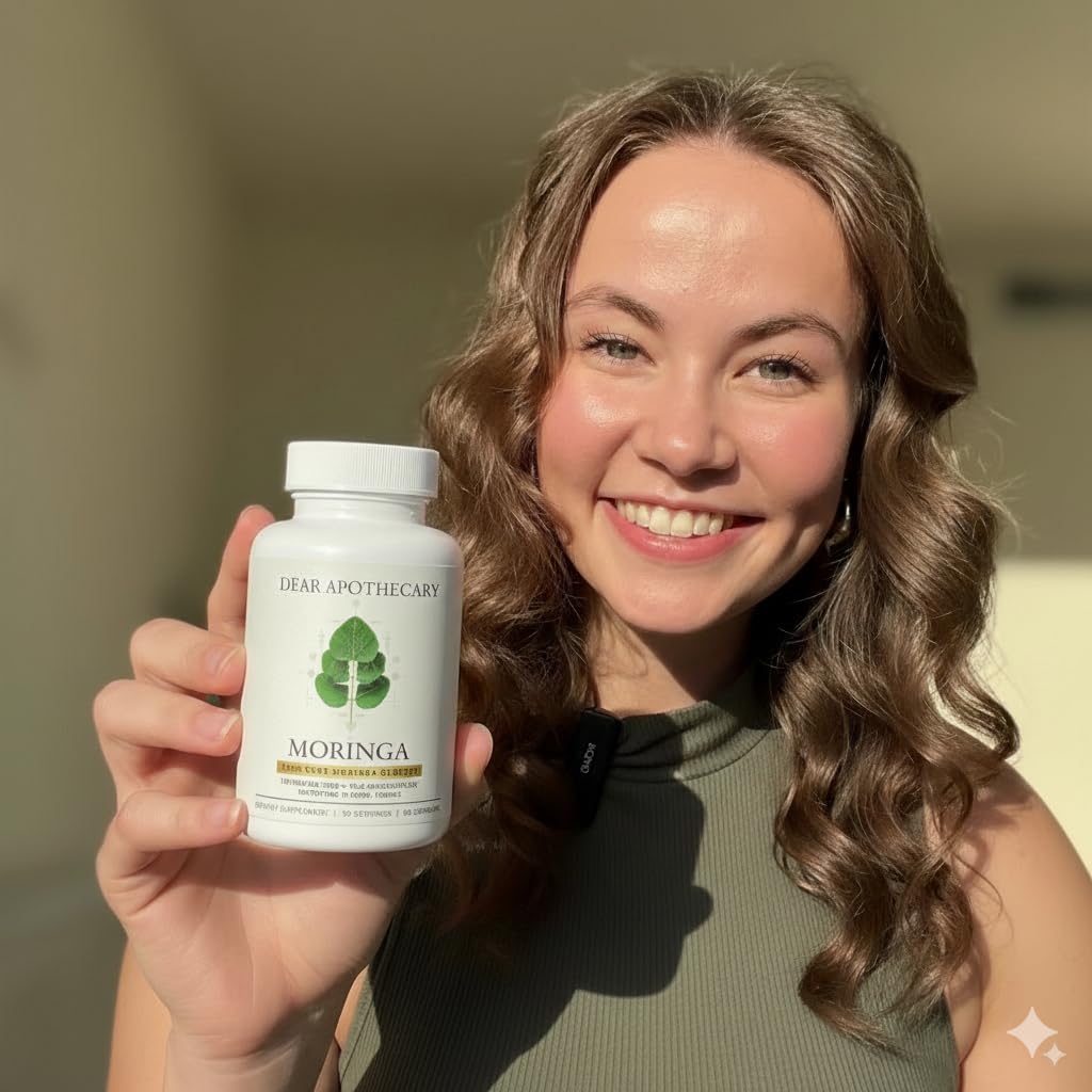 Moringa Oleifera Capsules 800mg - Pure Leaf Powder Superfood with Antioxidants Vitamins Minerals Amino Acids - Energy Immune Support Green Supplement for Men Women Dear Apothecary buy supplements canada