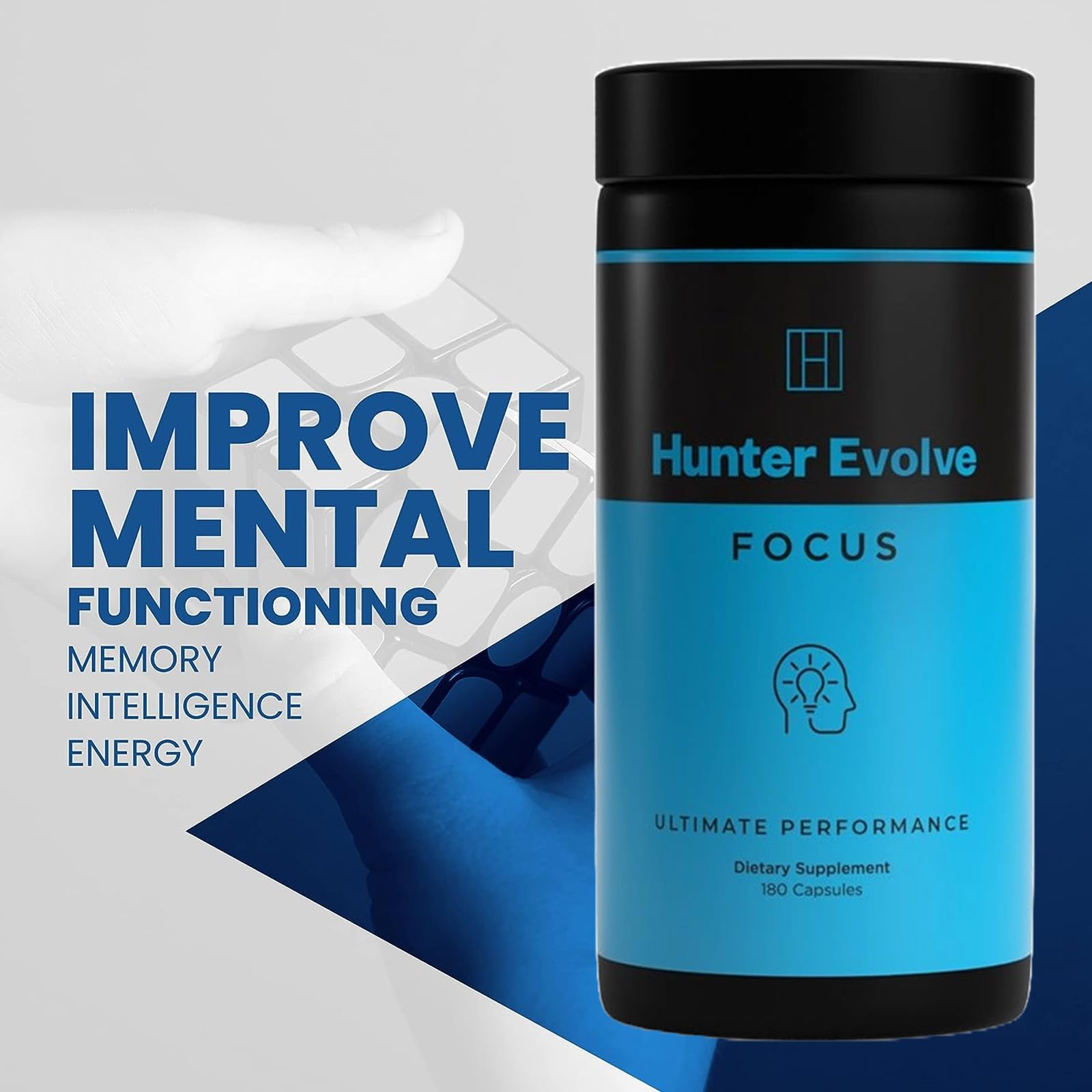 ROAR AMBITION Genuine Hunter Focus Premium Nootropic Brain Supplement for Memory and Focus - US Made with All Natural Ingredients Incl L-Theanine, Bacopa Monnieri & Lion's Mane ROAR AMBITION buy supplements canada