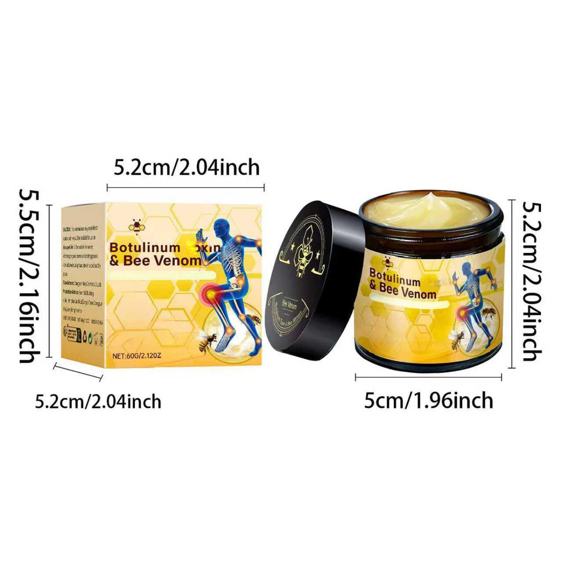 2 Pcs Botulinum Bee Venom Bone Healing Cream,Throughout Release Joint Activities Muscle Relief Massage Gel. Aus Healthcare buy supplements canada