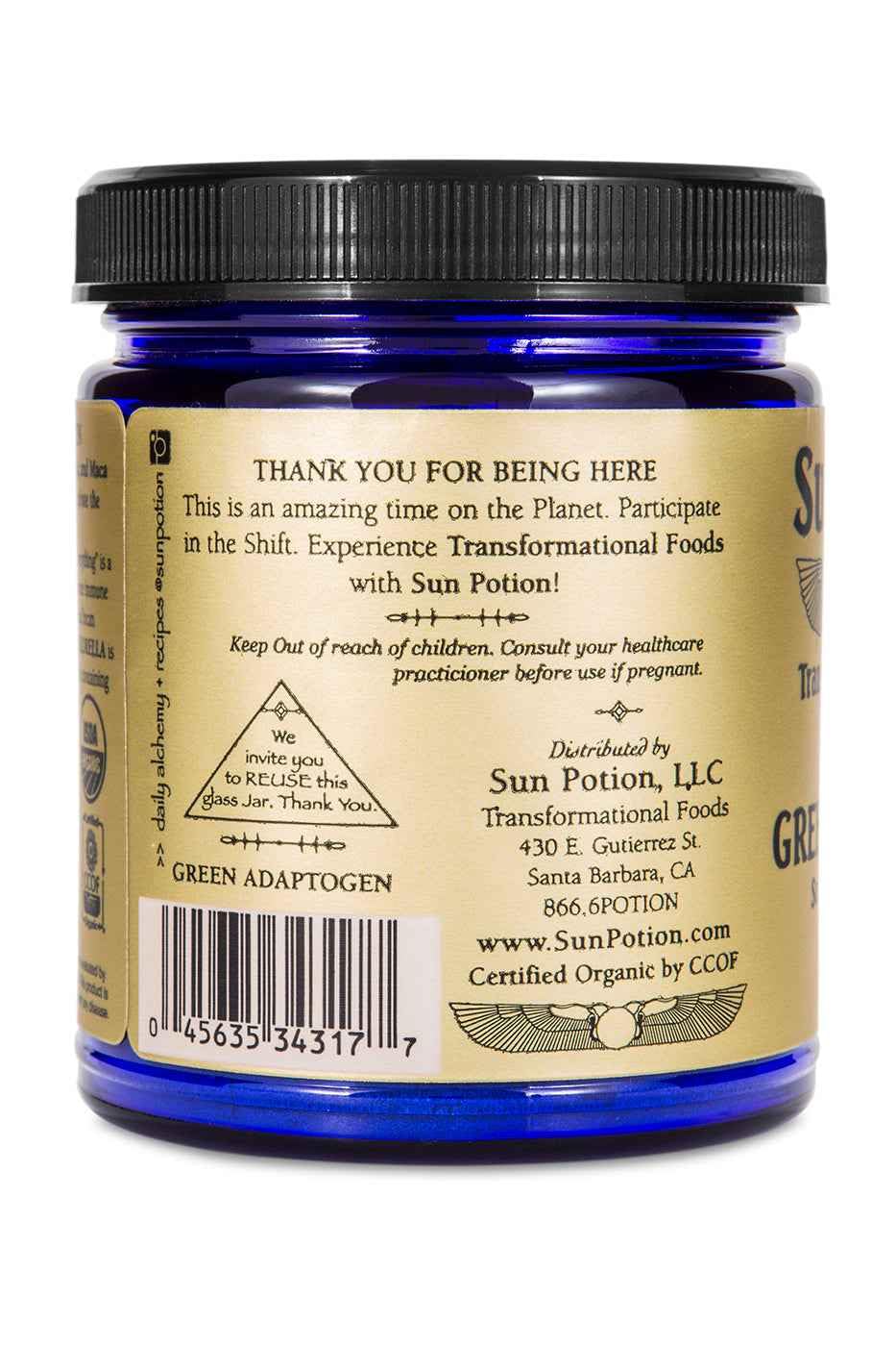 Green Adaptogen Superfood Powder | Organic Maca, Suma Root & Chlorella Blend | Plant Based Adaptogenic Herbal Supplement | Nutrient Rich Greens Powder for Smoothies & Daily Wellness | Non-GMO | 111g Sun Potion buy supplements canada