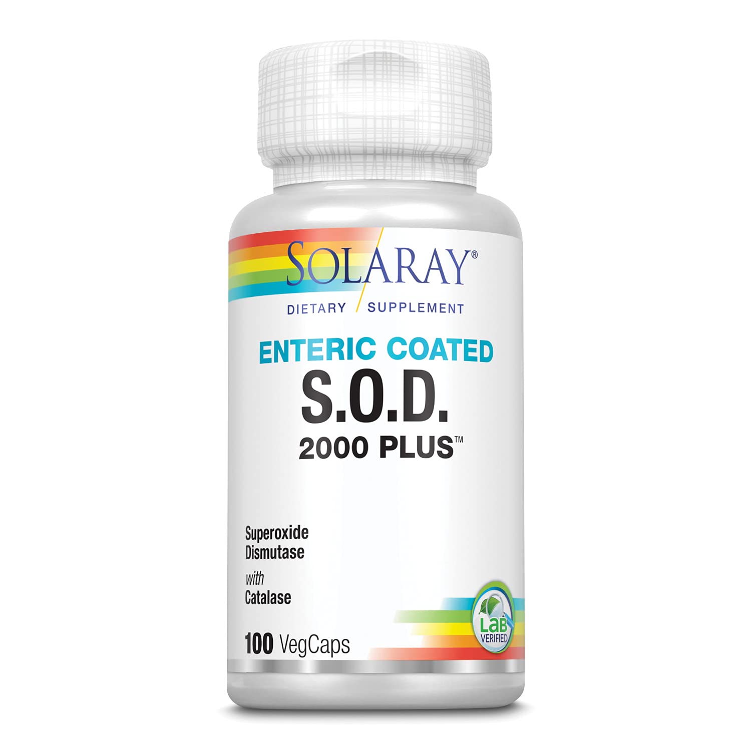 SOLARAY S.O.D. 2000 Plus - Superoxide Dismutase (SOD) and Catalase Antioxidant Supplement, Wellness Support - w/Green Tea Extract, Calcium, Rosemary, Grape Seed Extract, 60-Day Guarantee, 100 Servings SOLARAY buy supplements canada