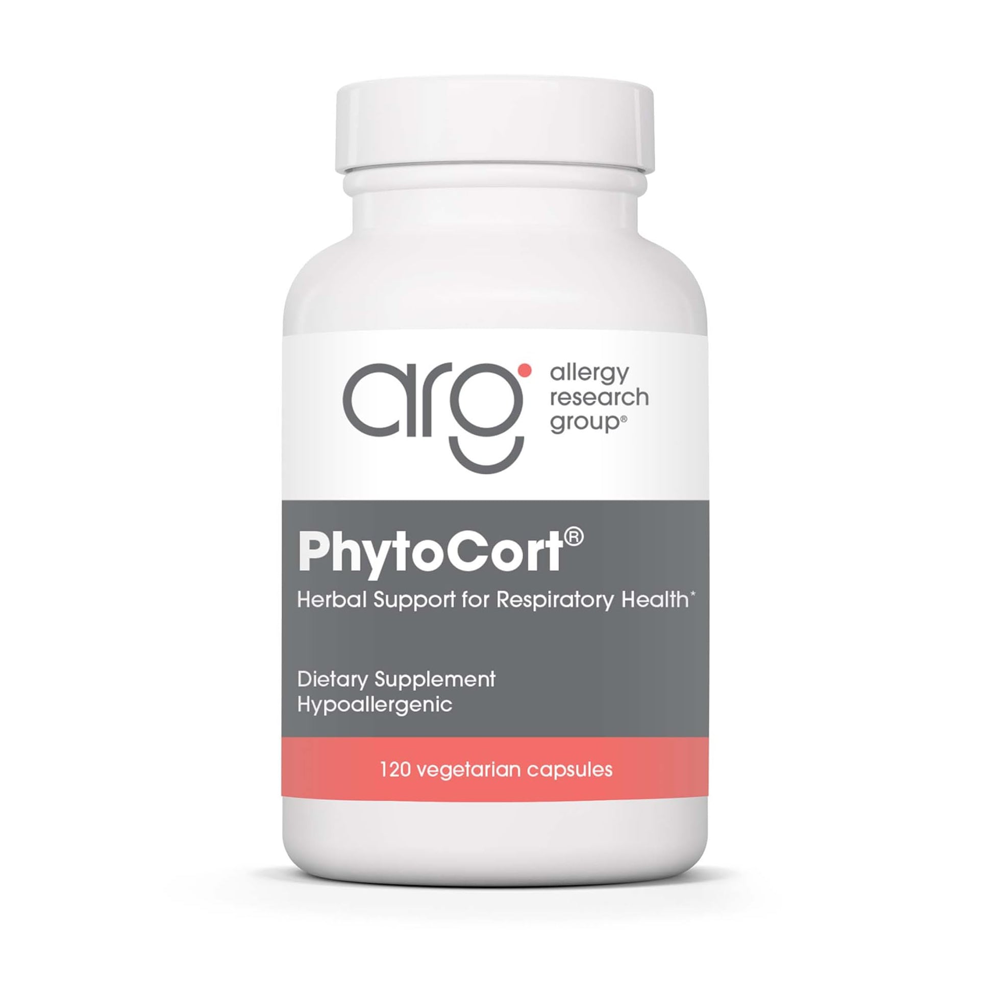 Allergy Research Group PhytoCort Supplement - Respiratory Support, Lung Health, Lung Detox, Lung Cleanse, Healthy Breathing, Herbal Support, Reishi, Licorice, Noni, Vegetarian Capsules - 120 Count Allergy Research Group buy supplements canada