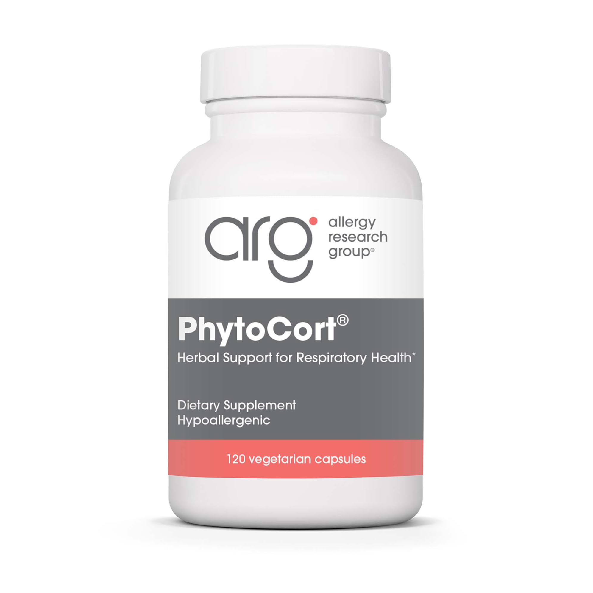 Allergy Research Group PhytoCort Supplement - Respiratory Support, Lung Health, Lung Detox, Lung Cleanse, Healthy Breathing, Herbal Support, Reishi, Licorice, Noni, Vegetarian Capsules - 120 Count Allergy Research Group buy supplements canada