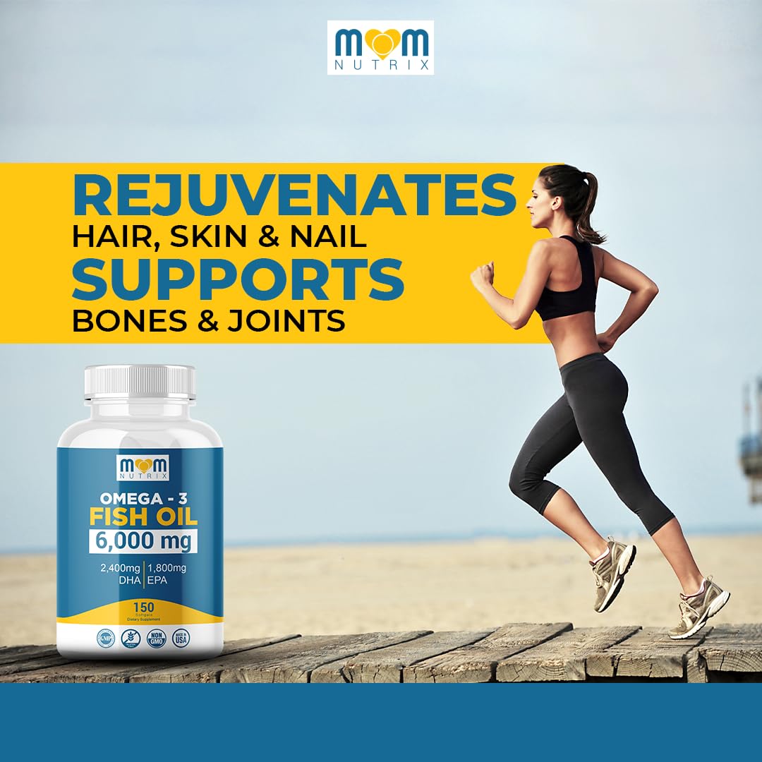 Omega 3 Fish Oil with Maximum EPA DHA - Supports Brain, Liver, Heart & Immunity - Made in The USA - 150 Softgels MOM NUTRIX buy supplements canada