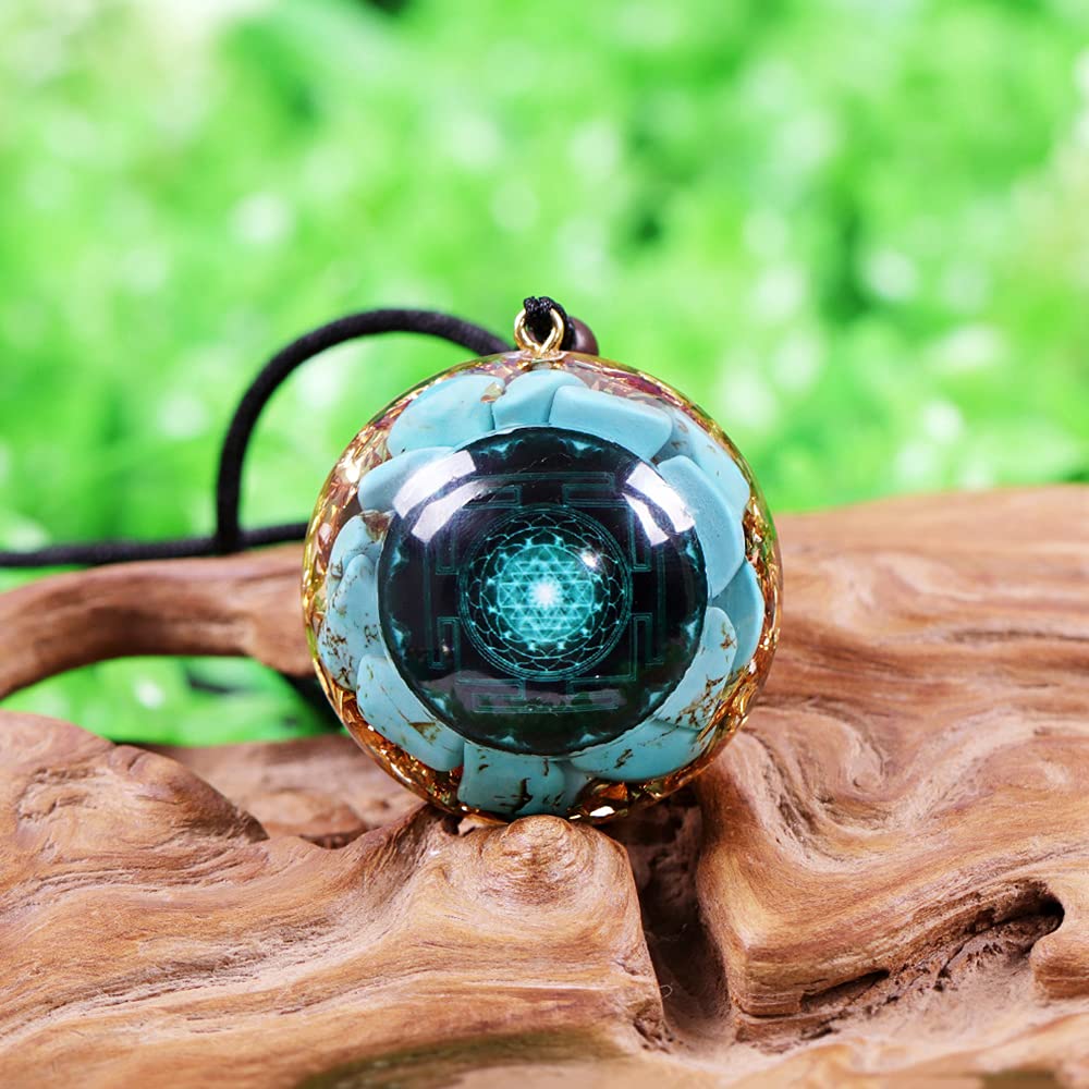 Day Day Up Turquoise Orgonite Pendant Healing Crystal jewelry Orgone Yoga Necklace Reiki Spiritual Day Day Up buy supplements canada