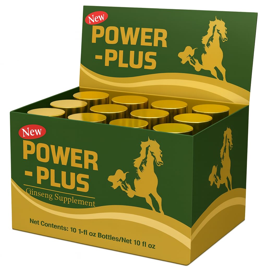 Skydia Power Plus - 10 Bottles Power-Plus Botanical Blend Liquid Supplement (1 FL OZ) Korean Ginseng Extract Ginseng Supplement Natural Men Tonic Ginseng Root Korean Red Ginseng Drops Skydia buy supplements canada