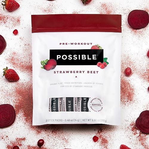 Possible Beet Pre-Workout - Strawberry Beet Flavor - Individually Wrapped Servings Possible buy supplements canada