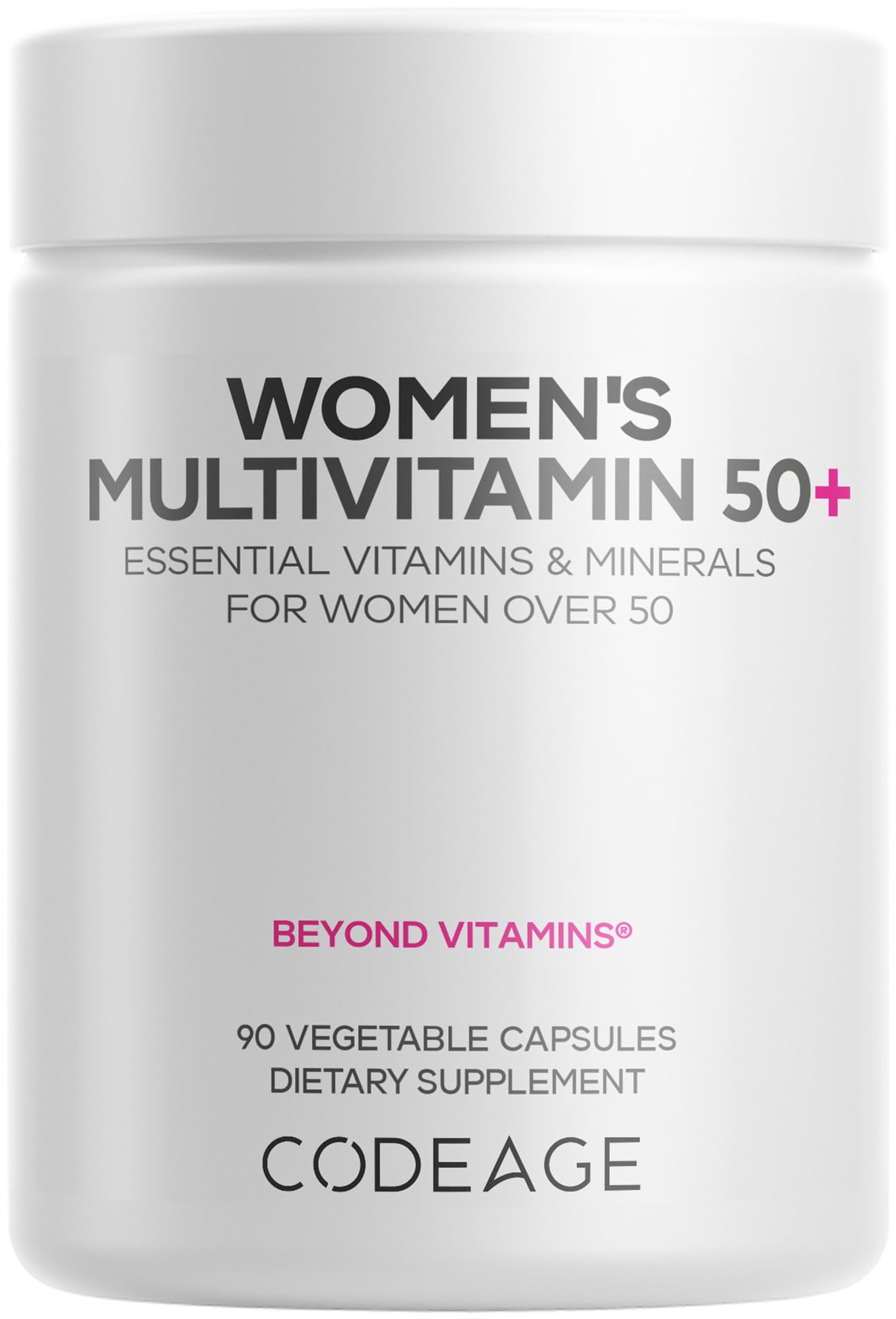 Codeage Women’s Multivitamin 50+ Supplement - Essential Vitamins for Women Over 50, Minerals, CoQ10, Hyaluronic Acid, Probiotics, Black Cohosh, Ashwagandha & Superfoods - Non-GMO - 90 Capsules Codeage buy supplements canada