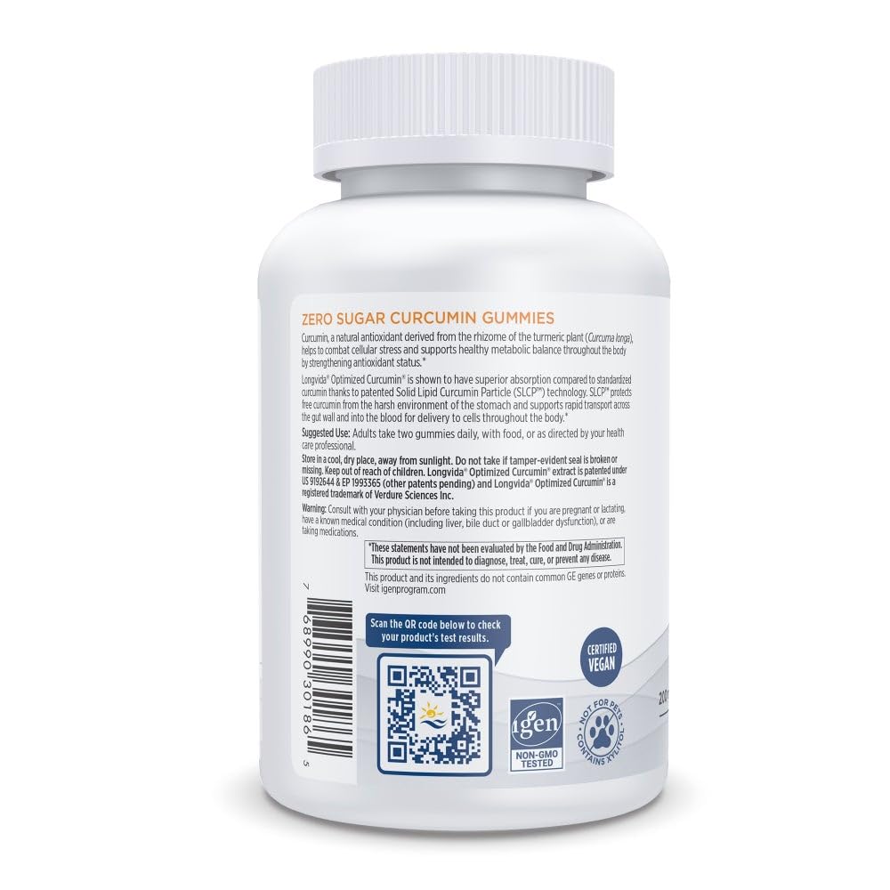 Nordic Naturals Zero Sugar Curcumin Gummies, Mango - 60 Gummies - 200 mg Optimized Curcumin Extract - Great Taste - Antioxidant Support, Healthy Metabolic Balance - Non-GMO, Vegan - 30 Servings Nordic Naturals buy supplements canada