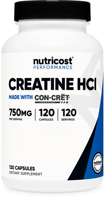 Nutricost Creatine HCl 120 Capsules - Made with CON-CRET Creatine, 750 MG Per Capsule Nutricost buy supplements canada