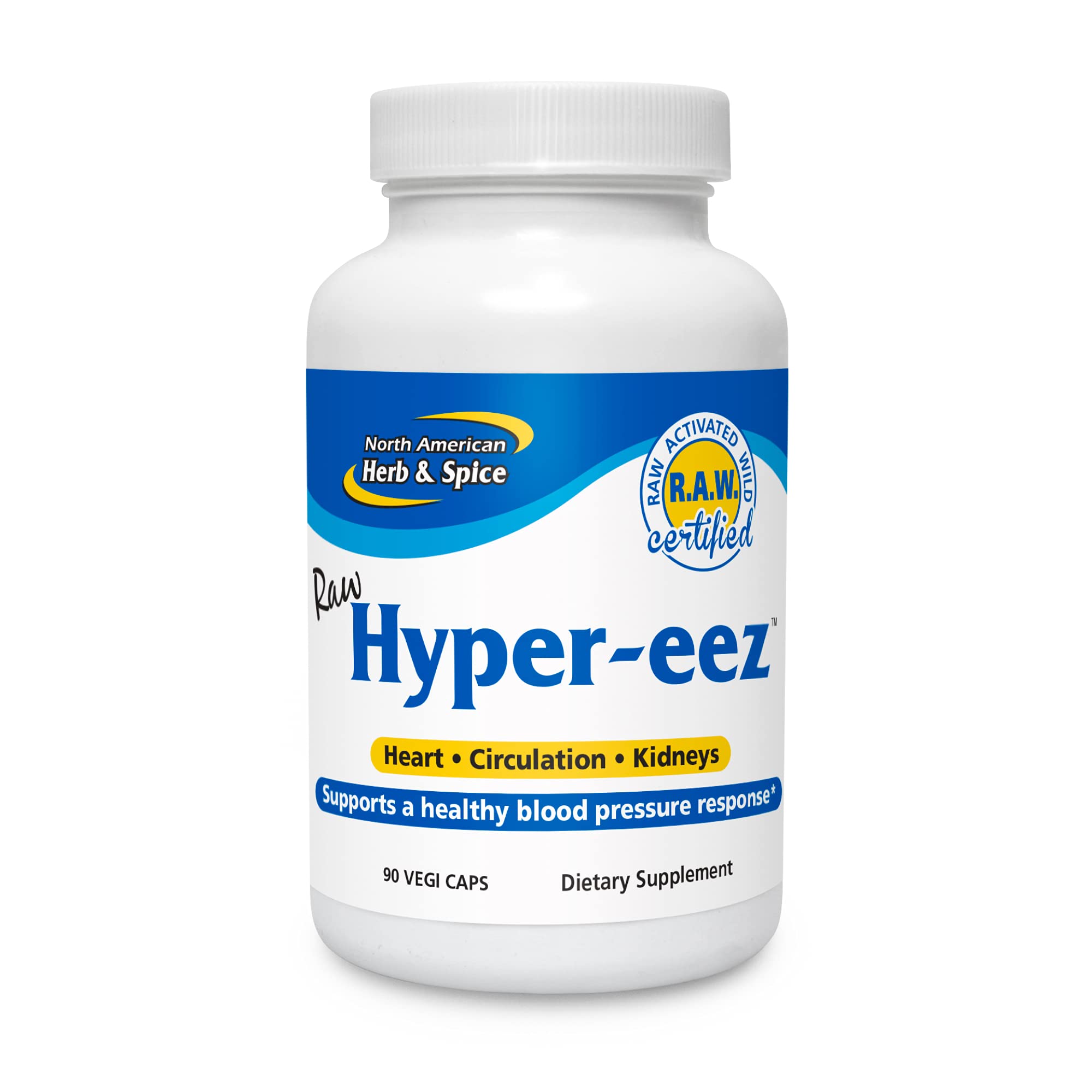 NORTH AMERICAN HERB & SPICE Hyper-eeZ - 90 Vegi Caps - Herbs, Spices, Flowers, Berry Blend - Blood Pressure & Circulation Support - Assists with Heart, Circulation, Kidneys - Non-GMO - 90 Servings NORTH AMERICAN HERB & SPICE buy supplements canada