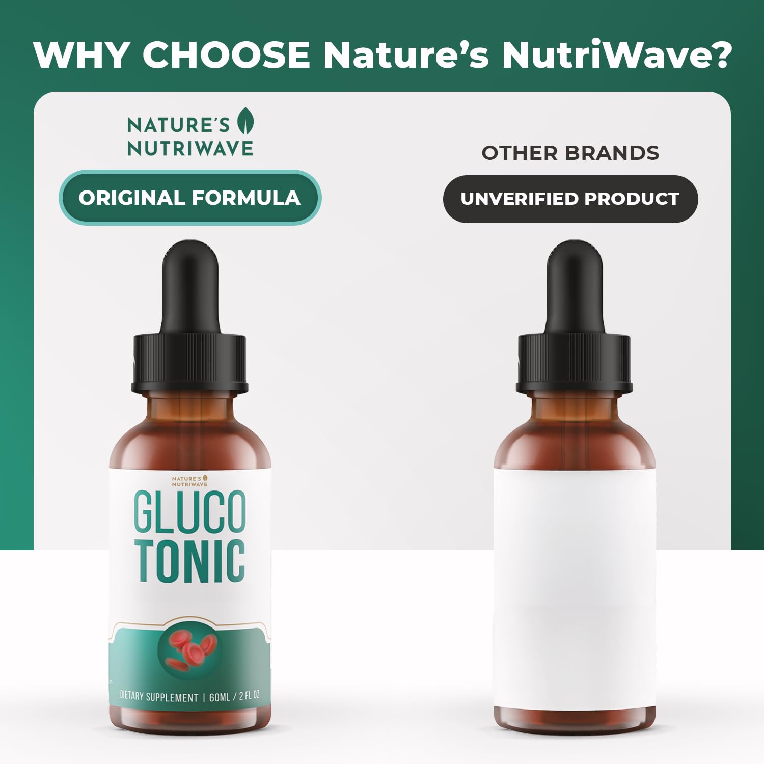 Nature’s NutriWave GlucoTonic – Liquid Formula with Chromium & Herbal Extracts – Natural Flavor – Non-GMO – 60ml, 2FL OZ, 60 Servings, 1 Month Supply Nature’s NutriWave buy supplements canada