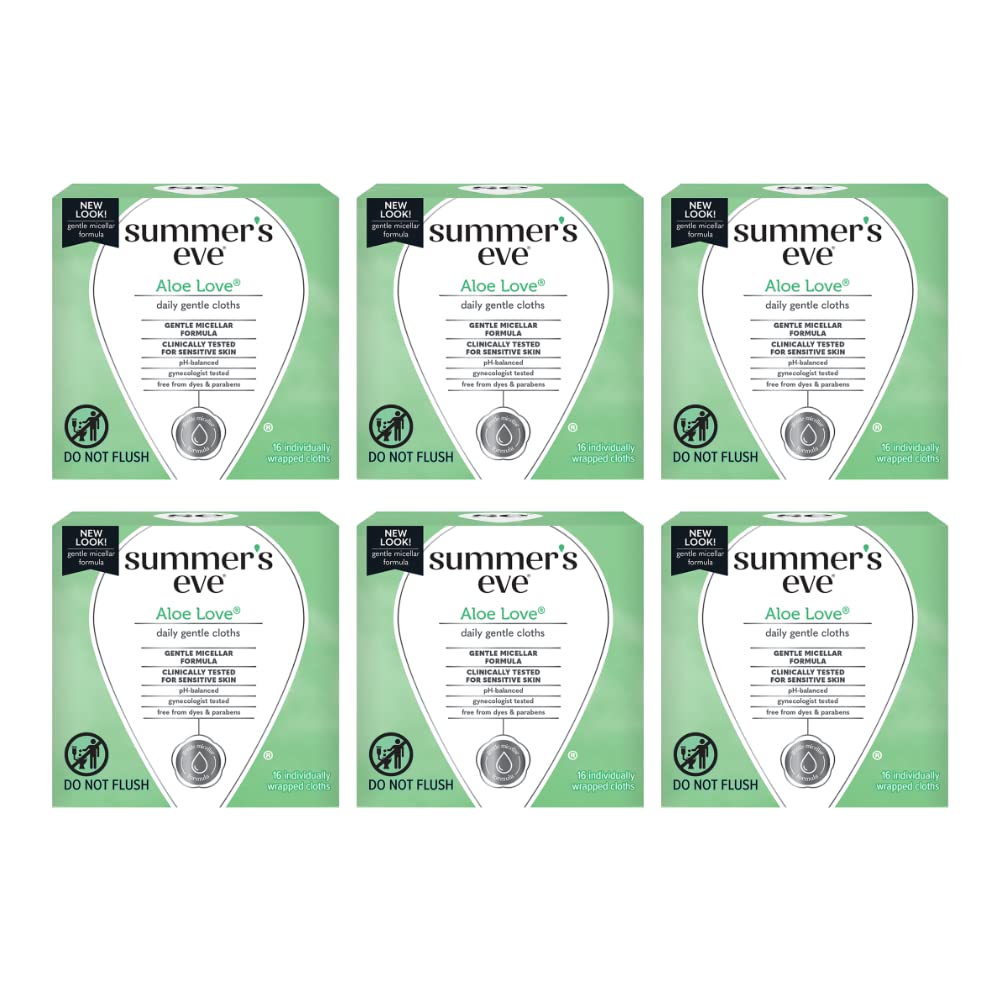 Summers Eve Cleansing Cloths 16 Count Aloe Love (6 Pack) Summer's Eve buy supplements canada