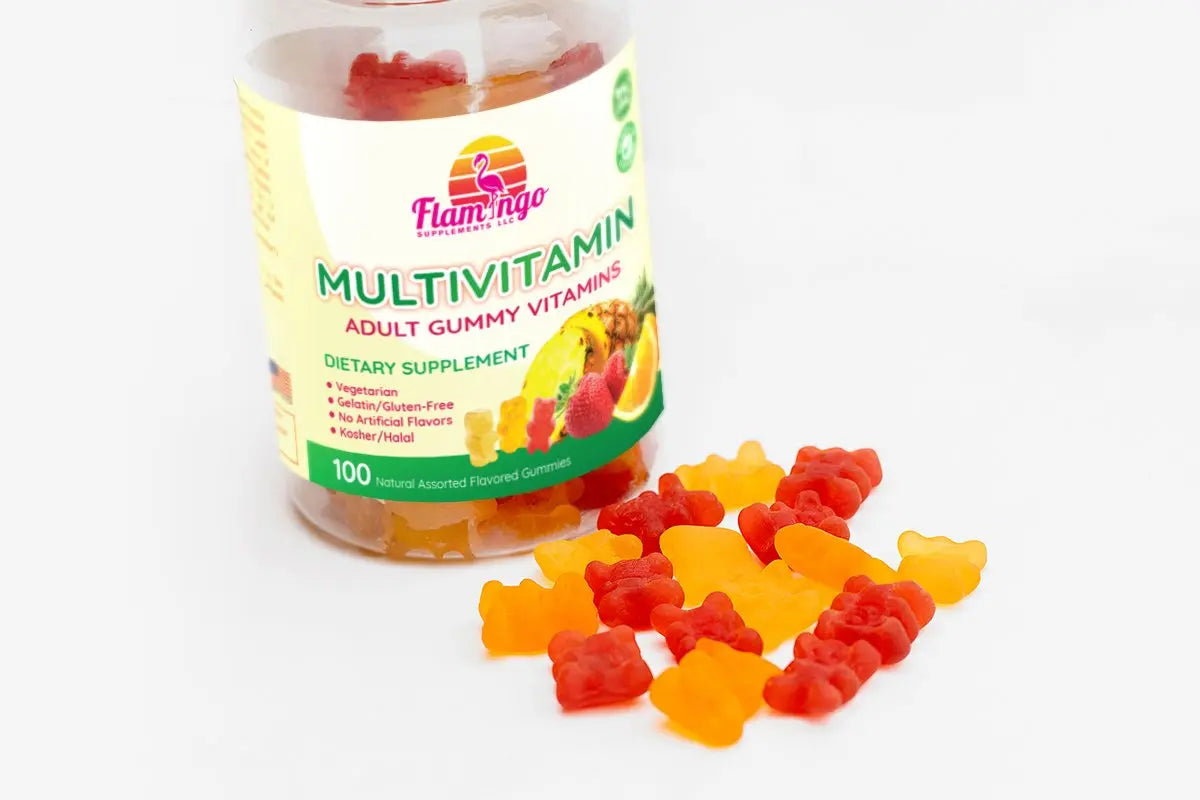 Flamingo Supplements Multivitamin Gummies | Vegan Friendly, Kosher Halal NO Gluten or Gelatin, no GMO| for Men, Women & Kids| Flamingo Supplements buy supplements canada
