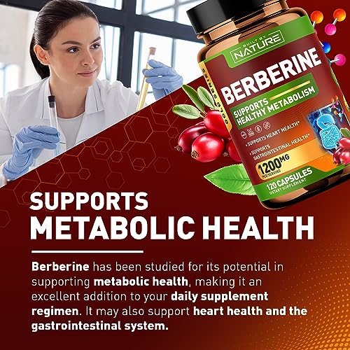 Berberine 1200mg - 100% Pure Berberine HCl Supplement, High Strength Berberine Built by Nature buy supplements canada