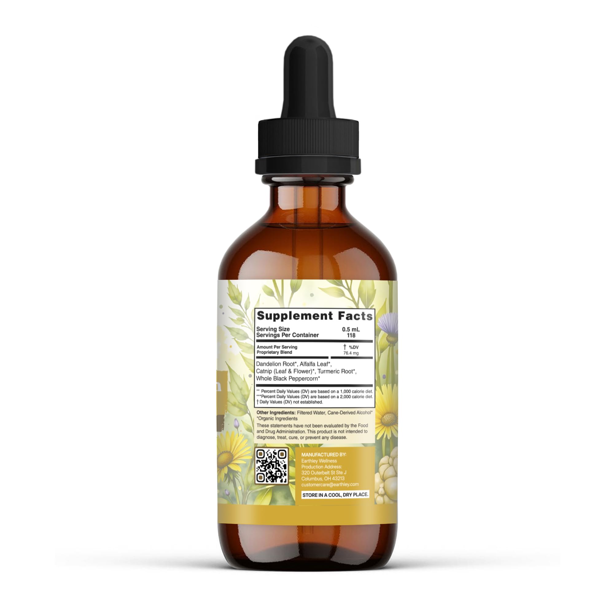 Earthley Wellness Postpartum Balance, Supports and Balances Female Hormones, Supports Postpartum Recovery, Smooths Out Mood Swings, Essential Herbs Like Dandelion Root, Catnip, & Alfalfa (2oz) Earthley Wellness buy supplements canada