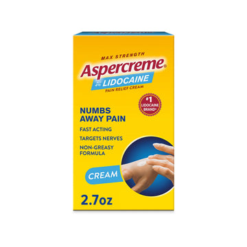 Aspercreme Lidocaine Pain Relief Cream Soothes Aggravated Nerves, Numbing Topical Analgesic with Max-Strength 4% Lidocaine & Moisturizing Aloe, 2.7 Oz. Aspercreme buy supplements canada