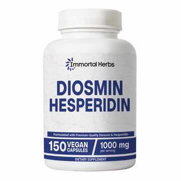 Immortal Herbs Diosmin Hesperidin 1000mg Complex, 150 Capsules, Citrus Bioflavonoids Rich Fruit Extract, 100% Vegetarian, Non-GMO & Gluten Free Diosmin Supplement with Max Strength Immortal Herbs buy supplements canada