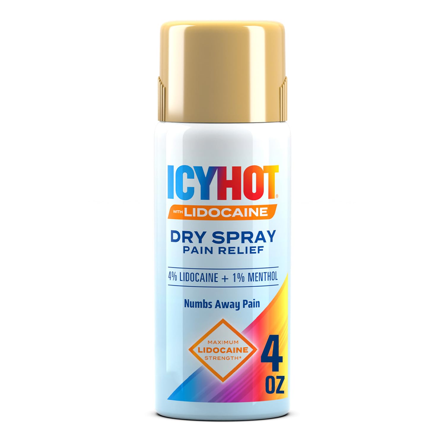 Icy Hot Lidocaine Pain Relief Dry Spray, Numb Aggravated Nerves with Max Strength Lidocaine 4% and Menthol 1%, Fast-Acting Pain Relief for Minor Pain, Backaches, Sprains and Strains, 4 oz Icy Hot buy supplements canada