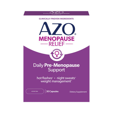 AZO® Daily Pre-Menopause Relief Perimenopause Supplements for Women, Hot Flash, Night Sweat and Healthy Weight Management Support* - 30 Count AZO buy supplements canada