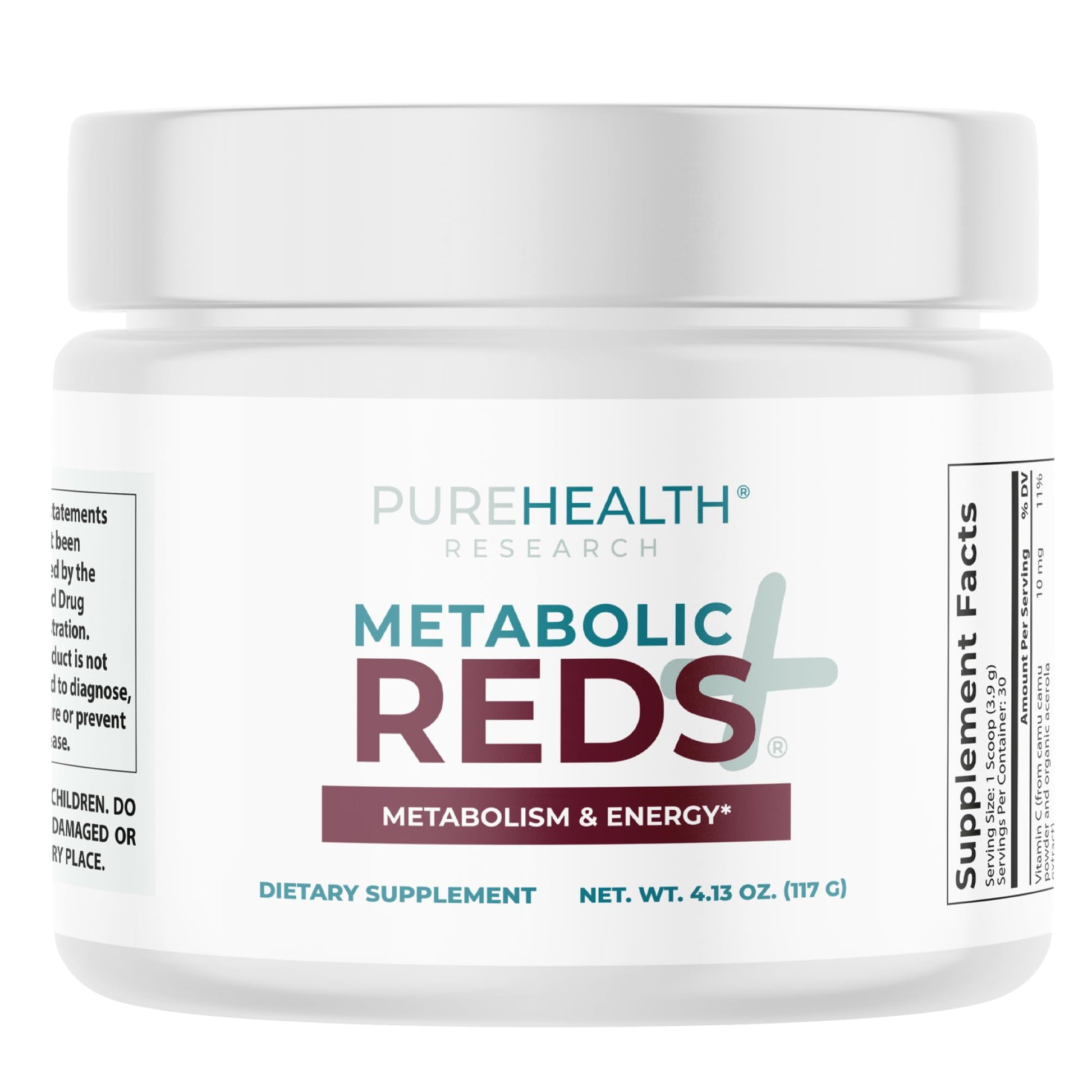 PUREHEALTH RESEARCH Metabolic Reds - Organic Superfood Powder Supplement - Fruit, Veggie, Adaptogenic, Probiotic Blends & More - for Metabolism & Energy Support - 4.13 Oz. - 30 Servings PUREHEALTH RESEARCH buy supplements canada
