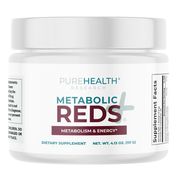 PUREHEALTH RESEARCH Metabolic Reds - Organic Superfood Powder Supplement - Fruit, Veggie, Adaptogenic, Probiotic Blends & More - for Metabolism & Energy Support - 4.13 Oz. - 30 Servings PUREHEALTH RESEARCH buy supplements canada