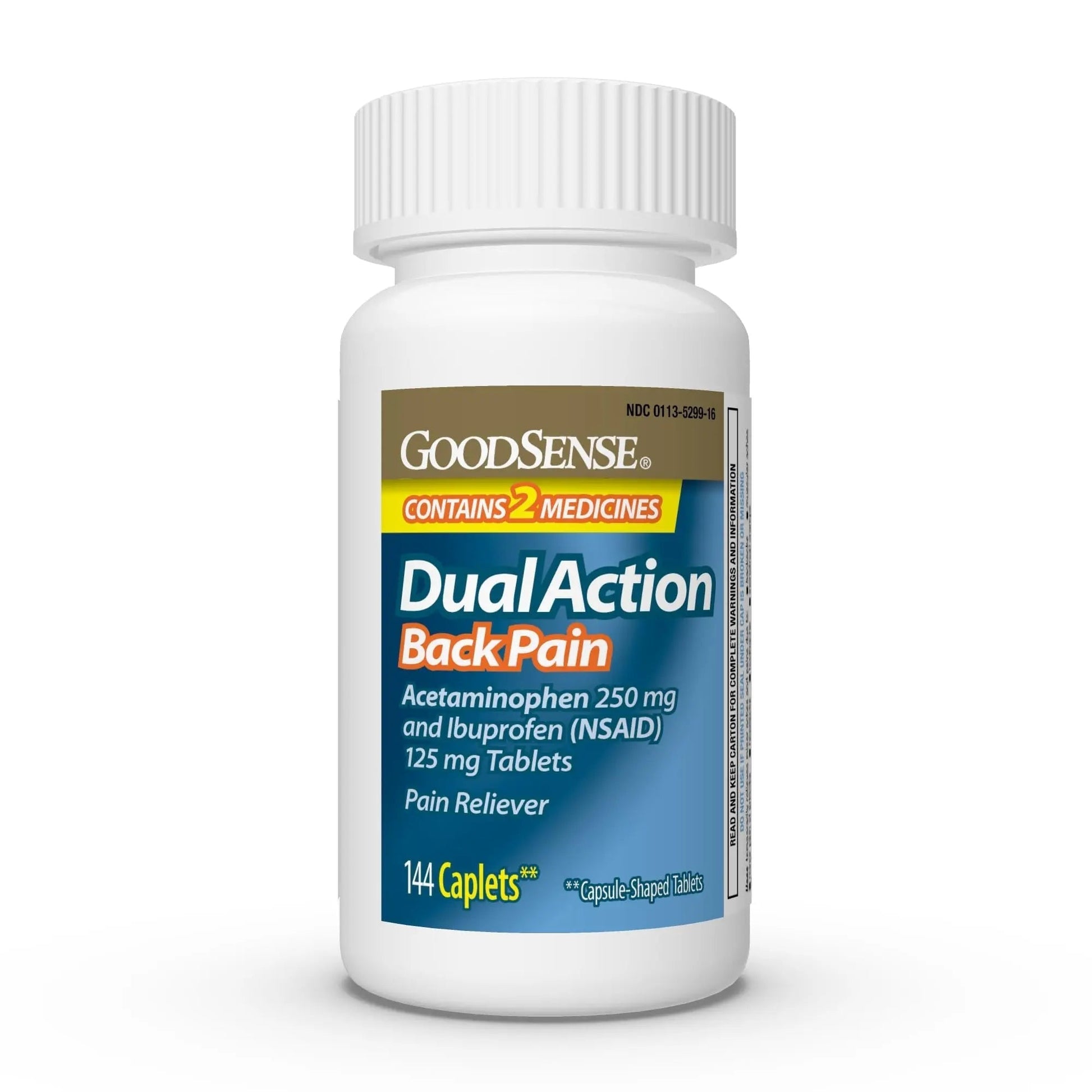 GoodSense Dual Action Acetaminophen and Ibuprofen (NSAID) Tablets, 250 mg/125 mg, Back Pain, 144 Count GoodSense buy supplements canada