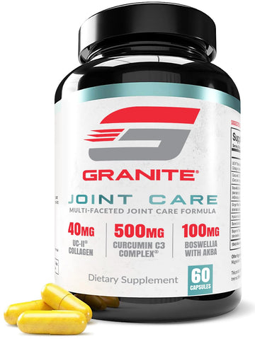 Granite Joint Care: Premium UC-II Collagen, Turmeric Curcumin C3, AKBA Boswellia + More - All-in-One Support for Joint Mobility, Comfort & Strength (60ct) Granite Supplements buy supplements canada