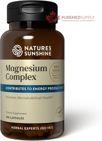 Nature’s Sunshine Magnesium Complex - High Potency Magnesium Supplement with Citrate & Malate for Relaxation, Optimal Absorption, Muscle Function, Energy Production - 50 Servings (100 Capsules) Nature's Sunshine buy supplements canada