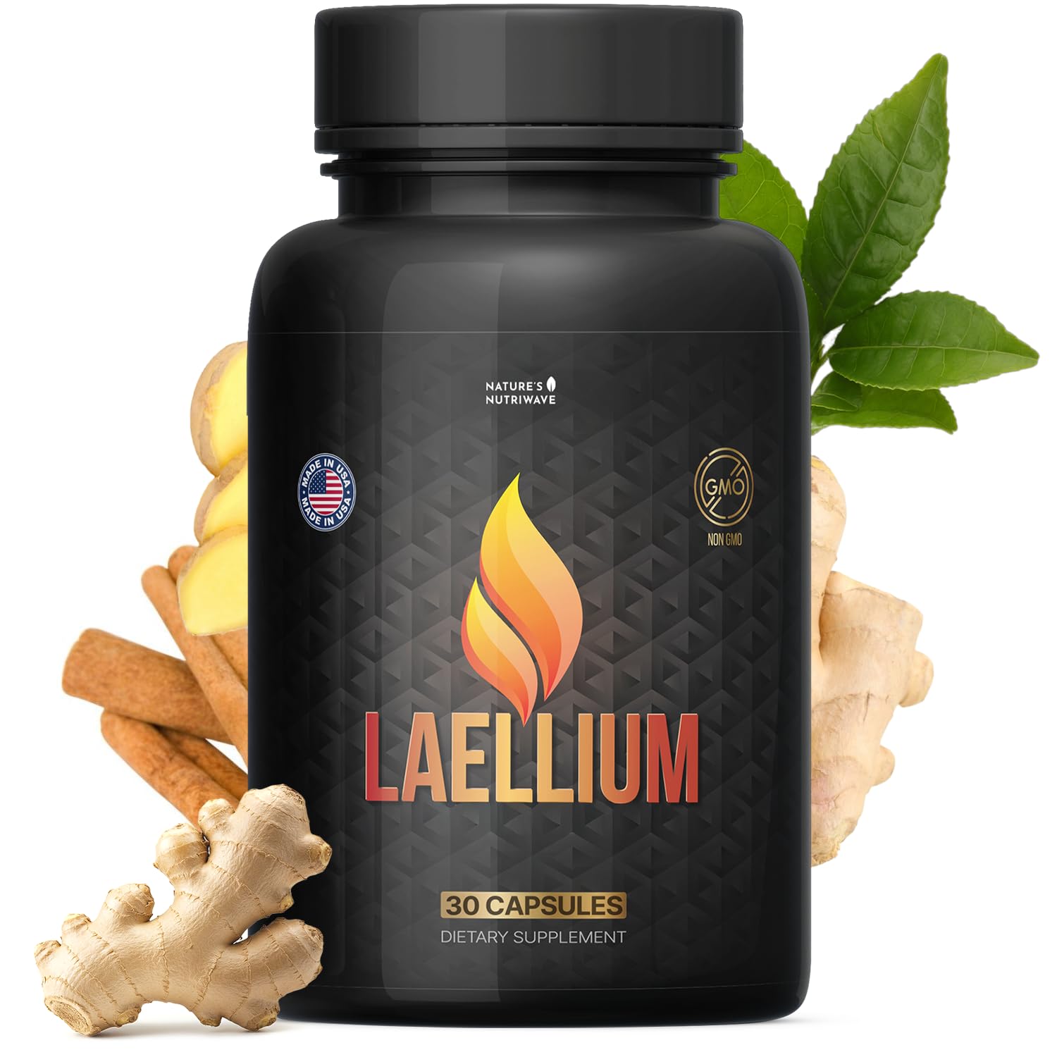 Laellium Capsules – Natural Supplement with Green Tea, Apple Cider Vinegar & Ginseng – Non-GMO, Supports Wellness – 30 Capsules, 1 Month Supply Nature’s NutriWave buy supplements canada