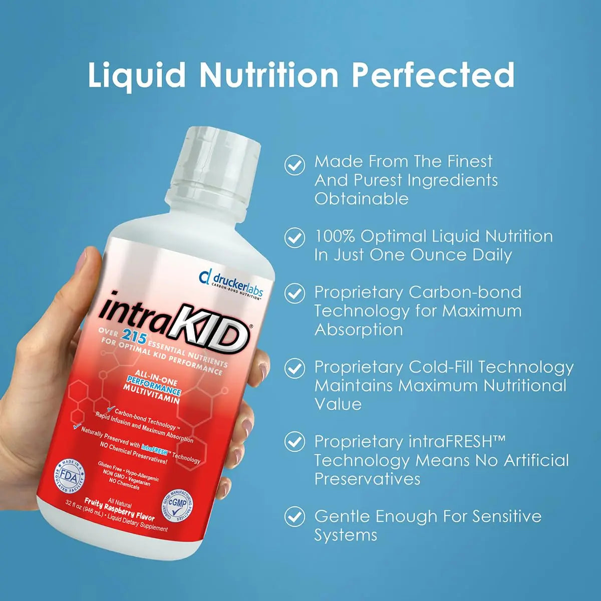 intraKID Drucker Labs Organic Liquid Multivitamin for Kids, Immune Support, Non GMO, Dairy Free, Gluten Free, Magnesium, Vitamin A,C,E, Zinc intraKID buy supplements canada