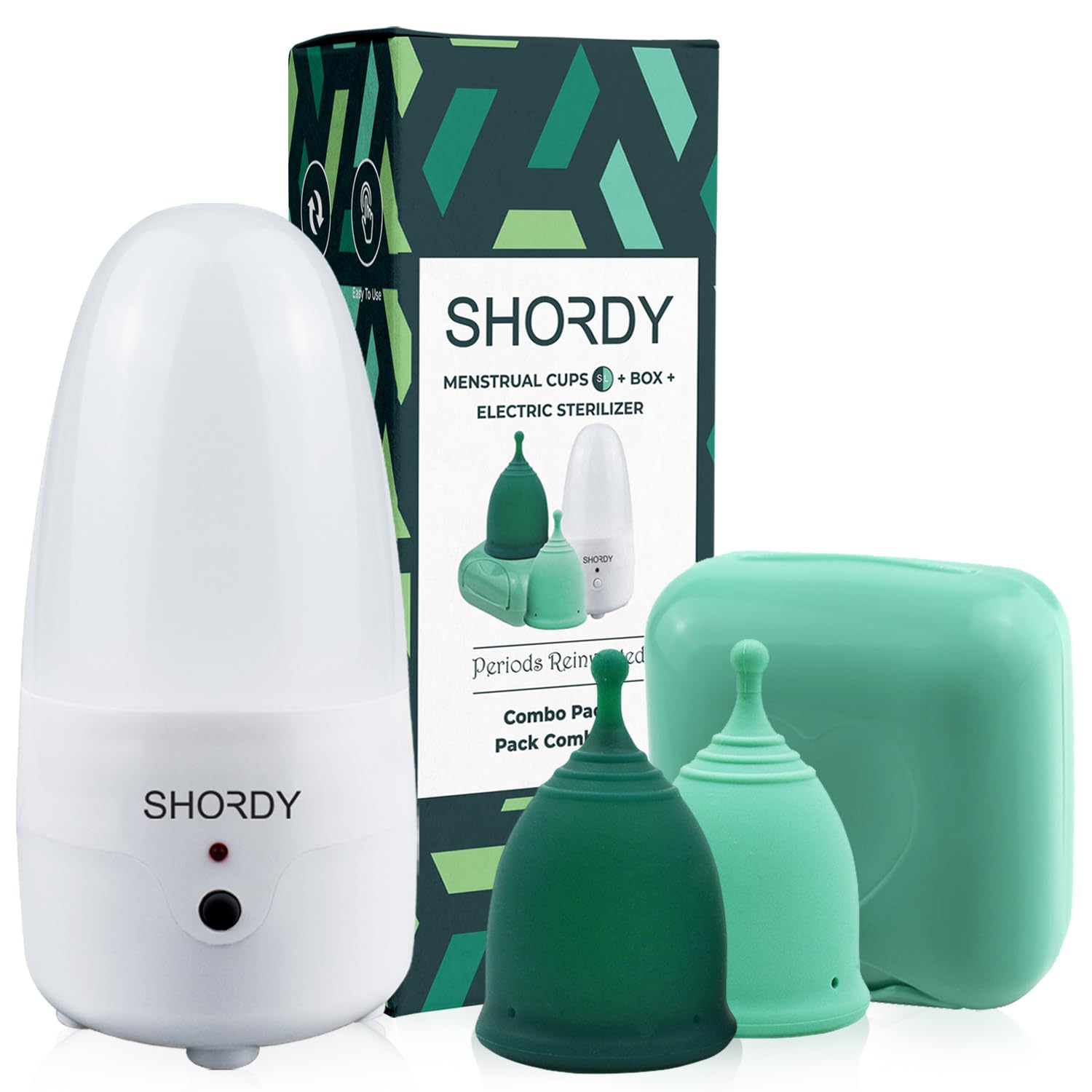 SHORDY Menstrual Cup and Steamer Sterilizer for Beginners Kit Set of 2 Period Cups (Small & Large) SHORDY buy supplements canada