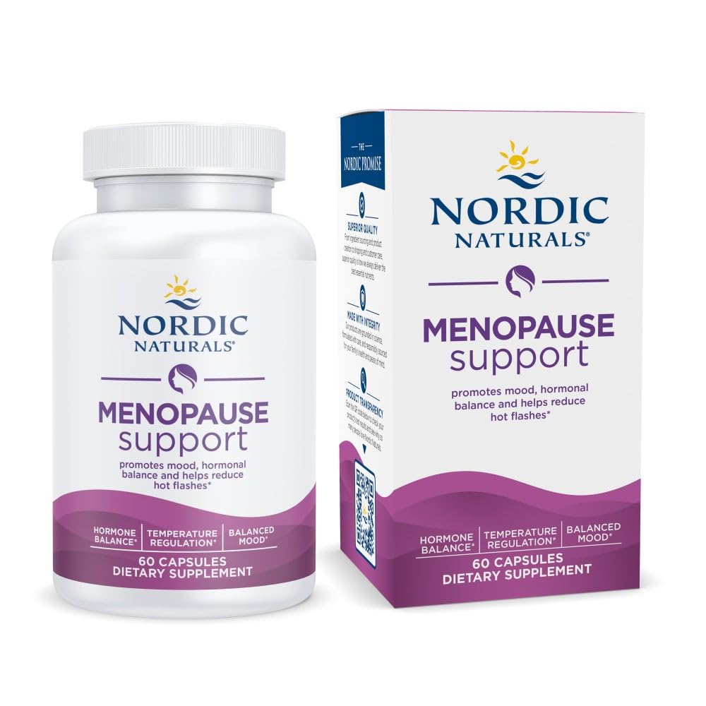 Nordic Naturals Menopause Support -Unflavored - 60 Capsules - Women’s Hormone-Support Supplement for Menopause, Mood Balance & Hot-Flash Support - Plant-Based Herbs and Phytoestrogens - 30 Servings Nordic Naturals buy supplements canada
