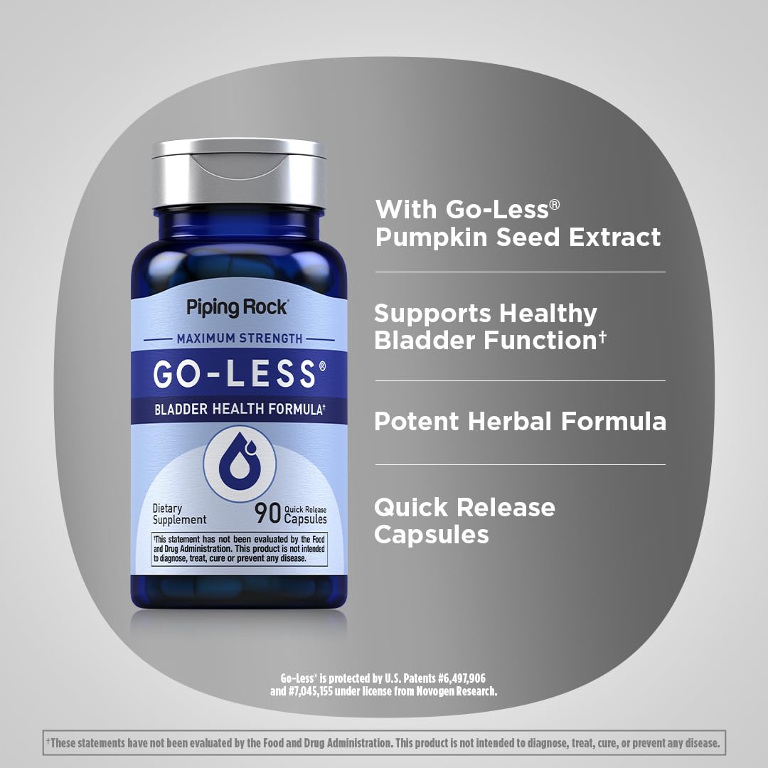 Piping Rock Bladder Control Pills for Women and Men | 90 Capsules | Maximum Strength Formula | Pumpkin Seed Extract | Non-GMO, Gluten Free Supplement Piping Rock buy supplements canada